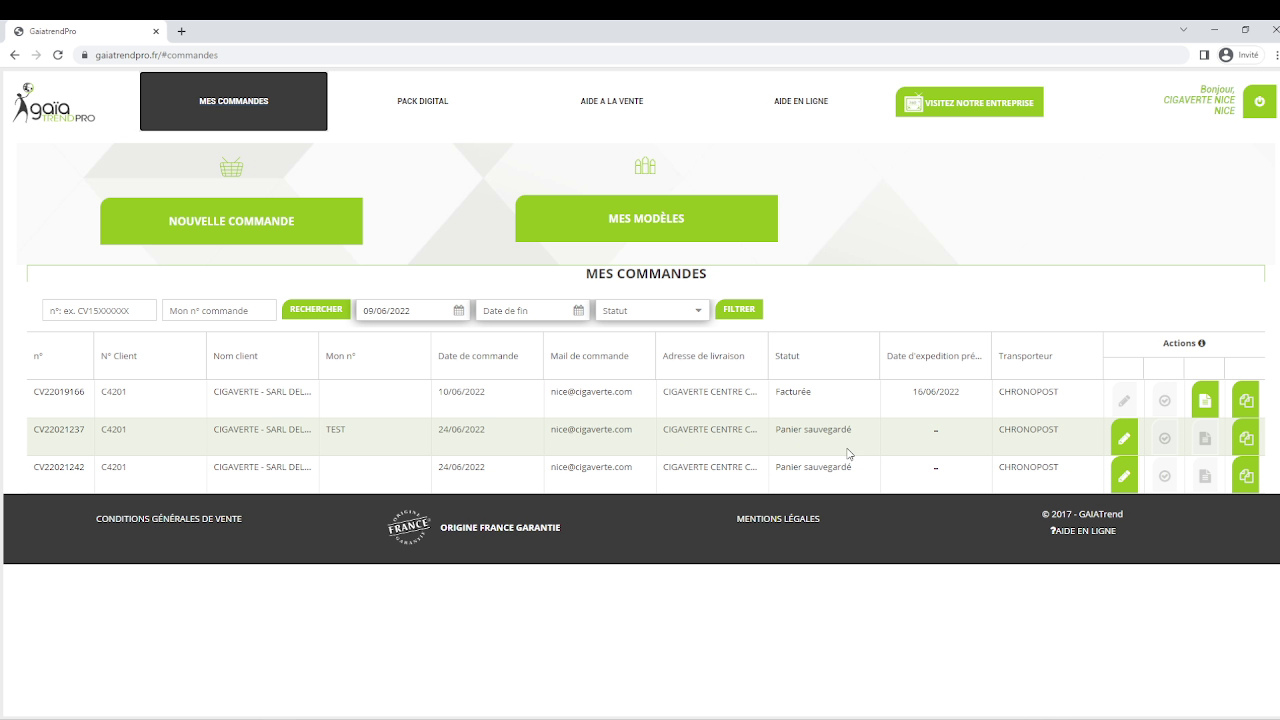 Développement d’une application web B2B - capture 3